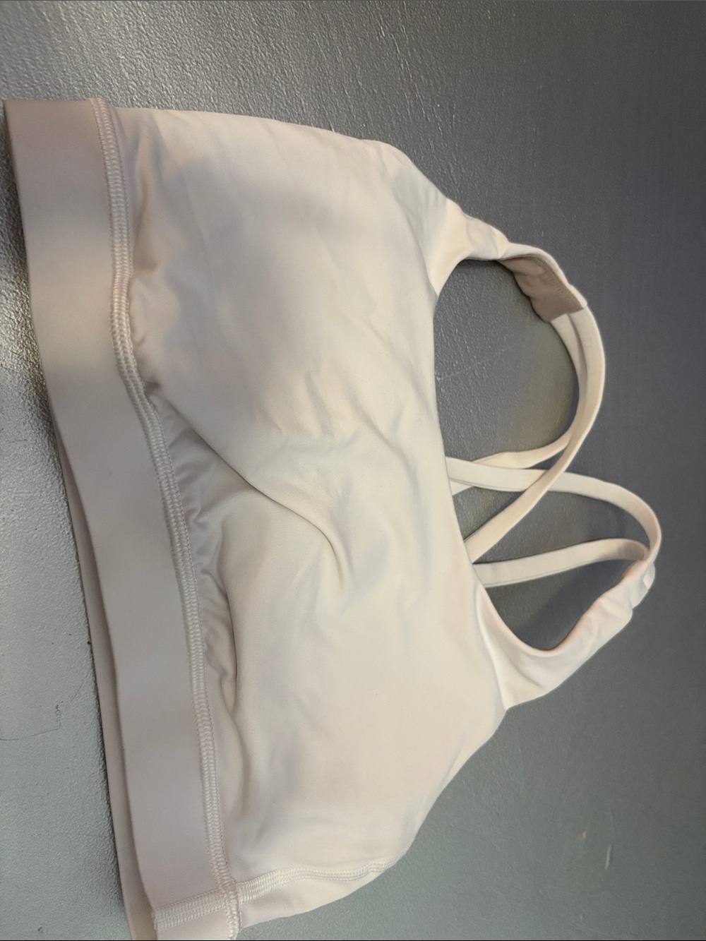 lululemon athletica Cream Double-Strap Seamless Sports Bra